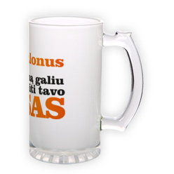 Frosted glass beer mug (500 ml)