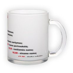 Frosted glass mug (300 ml)