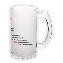Frosted glass beer mug (500 ml)