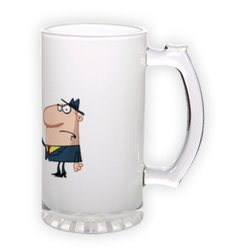 Frosted glass beer mug (500 ml)