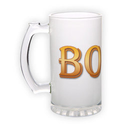Frosted glass beer mug (500 ml)