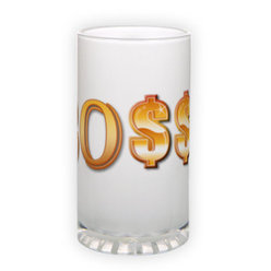 Frosted glass beer mug (500 ml)