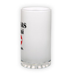 Frosted glass beer mug (500 ml)