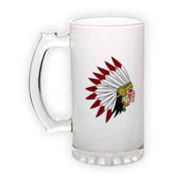 Frosted glass beer mug (500 ml)