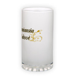 Frosted glass beer mug (500 ml)