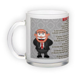 Frosted glass mug (300 ml)