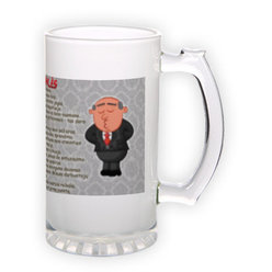 Frosted glass beer mug (500 ml)