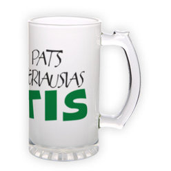 Frosted glass beer mug (500 ml)