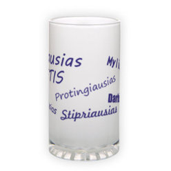 Frosted glass beer mug (500 ml)