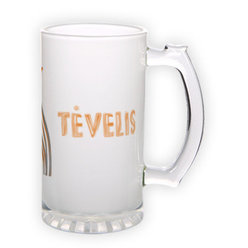 Frosted glass beer mug (500 ml)