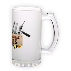 Frosted glass beer mug (500 ml)