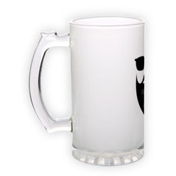 Frosted glass beer mug (500 ml)