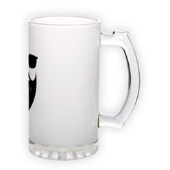 Frosted glass beer mug (500 ml)