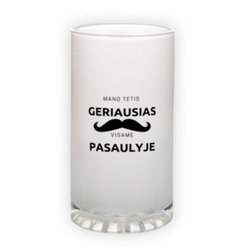 Frosted glass beer mug (500 ml)
