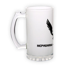 Frosted glass beer mug (500 ml)