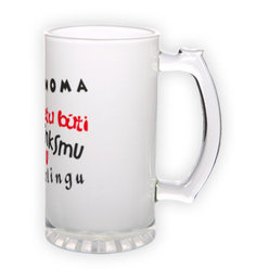 Frosted glass beer mug (500 ml)