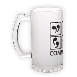 Frosted glass beer mug (500 ml)