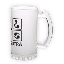 Frosted glass beer mug (500 ml)