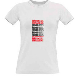 Women's T-shirt with your choice of photos, notes, white