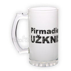 Frosted glass beer mug (500 ml)