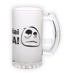 Frosted glass beer mug (500 ml)