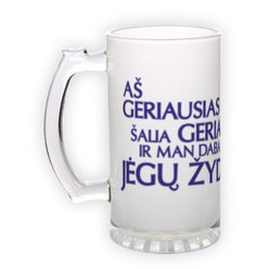 Frosted glass beer mug (500 ml)