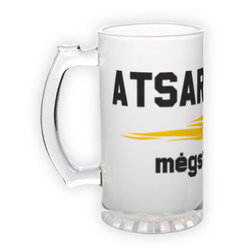Frosted glass beer mug (500 ml)