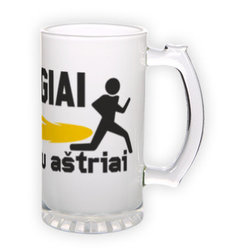 Frosted glass beer mug (500 ml)