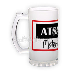 Frosted glass beer mug (500 ml)