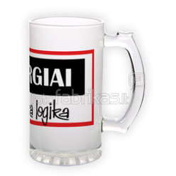 Frosted glass beer mug (500 ml)