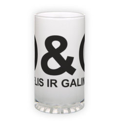 Frosted glass beer mug (500 ml)