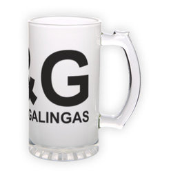 Frosted glass beer mug (500 ml)