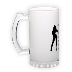 Frosted glass beer mug (500 ml)