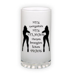 Frosted glass beer mug (500 ml)
