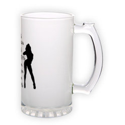 Frosted glass beer mug (500 ml)