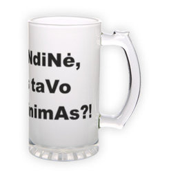 Frosted glass beer mug (500 ml)