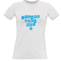 Women's T-shirt with your choice of photos, notes, white