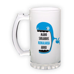 Frosted glass beer mug (500 ml)