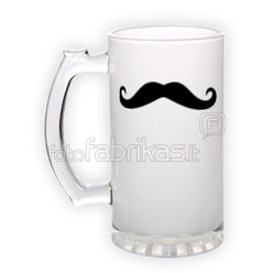 Frosted glass beer mug (500 ml)