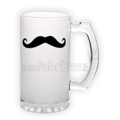 Frosted glass beer mug (500 ml)