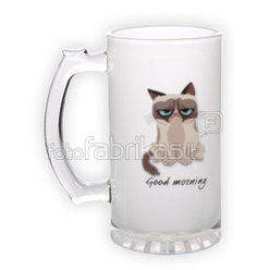 Frosted glass beer mug (500 ml)