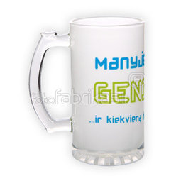 Frosted glass beer mug (500 ml)
