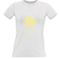 Women's T-shirt with your choice of photos, notes, white