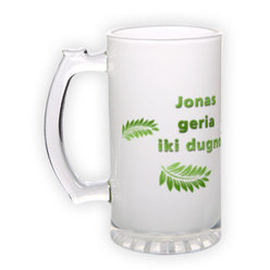 Frosted glass beer mug (500 ml)