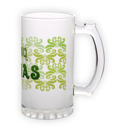 Frosted glass beer mug (500 ml)