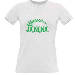 Women's T-shirt with your choice of photos, notes, white