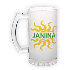 Frosted glass beer mug (500 ml)