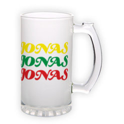 Frosted glass beer mug (500 ml)