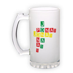 Frosted glass beer mug (500 ml)