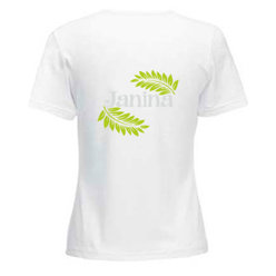 Women's T-shirt with your choice of photos, notes, white